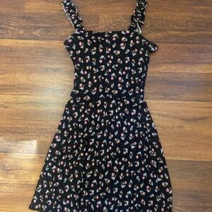 Billabong black dress with flowers